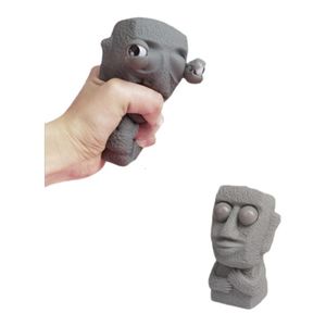 Jouet de décompression Funny Expressions Squishy Antistress Toys Moai Statue Squeeze Eyes Poppit Offfic Vent Cadeau pour enfants Spotify Premium 221129