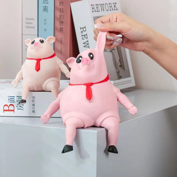 Jouet de décompression drôle de cochon décompression jouet de compression rebond lent TPR Piggy poupée soulagement du stress jouets enfants cadeaux intéressants pour les tout-petits 230825