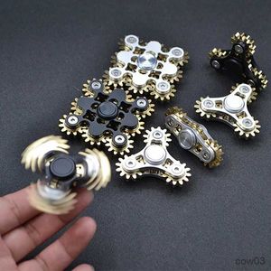 Decompression Toy Gears Spinner Fingertip Finger Top Gyro Toys Metal Desktop Anti Stress Finger Game For Adult and Children R230712