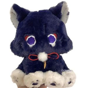 Jouet de décompression Genshin jeu figurine d'anime poupée chat moelleux peluche Impact Wanderer animal de compagnie Scaramouche Cosplay mascotte cadeau pour enfants 231007