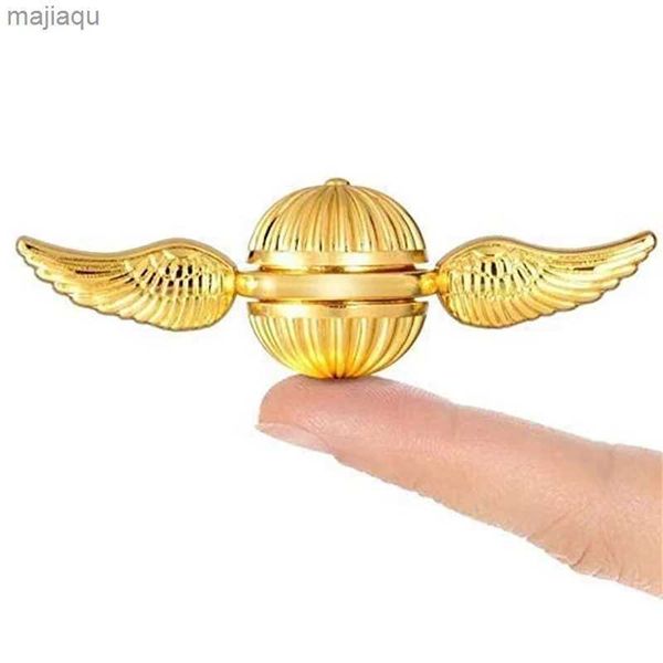 Decompresión Toy Golden Snitch Cupido Fidget Spinner antistress Rotación de mano Fidget Juguetes Angel Wings Toys de metal para niños GiftL2404