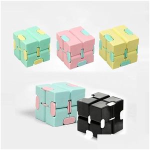 Décompression Toy Infinity Cube Candy Couleur Fidget Puzzle Anti Finger Hand Spinners Jouets Amusants pour ADT Enfants TDAH Relief Cadeau Drop Deli Dhy7J