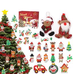 Decompressie speelgoed Kid Kerst Avent Kalender Push Bubbles Fidget speelgoed Countdown 24 Days Xmas Blind Box Stress Reliever Children Surprise Gifts