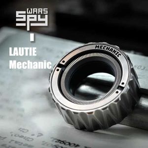 Toy décompression Lautie Edc Mécanique Ring Paragraphe fidget Fingertip Gyro Ratchet Magnetic Metal Adult Anti Anti Stress Toy Office Bureau Toys 240412