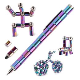 Décompression Jouet Magnétique Métal Fidget Pen Jouets Cadeau Multifonctionnel Aimant Déformable Écriture Éliminer La Pression 230612