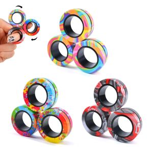 Decompressie speelgoed magnetische ringen Fidget Idee ADHD Angst Toys ADT Spinner voor reliëf vinger geschenken 8 9 10 11 12 13ADD YEA BDEBABY AMHUS