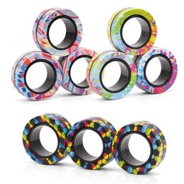 Juguete de descompresión Anillos magnéticos Fidget Juguetes Pack Idea Adhd Adt Spinner para la terapia de alivio de la ansiedad Adts Adolescentes Niños 12 14 años Mxhome Amfv0