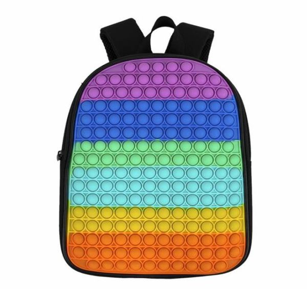 Material de juguete de descompresión Candy Color Color niños Silicon It Bubble 12 pulgadas Bag Kids School Silicone Backpack5152348