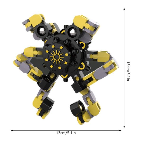 Juguete de descompresión Spinner mecánico para la yema del dedo Diy Deformable Stress Relief Transformable Creative Gyro Toys para niños Spin Top Gifts Dhuxf