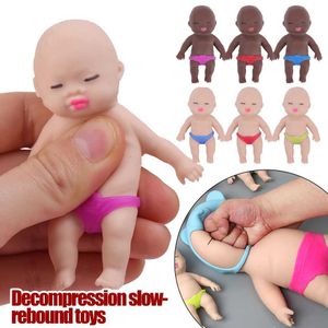 Décompression Toy Mini Palm Childrens Dolching Joey Toy Toy Simulation mignonne poupée africaine Pincedage Face Slow Rebound Toy Adult Stress Relatement