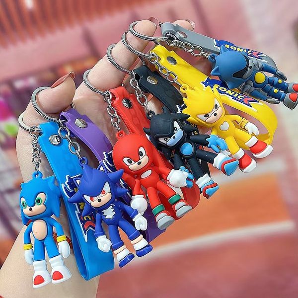 Décompression jouet souris petit hérisson Sonic porte-clés voiture Animation dessin animé pendentif sac