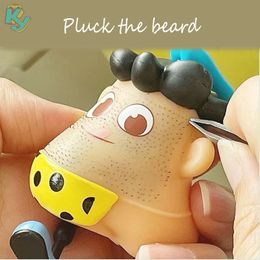 Décompression Jouet Nouveauté Plumer Point Noir Fidget Jouets Dessin Animé Tirer Cheveux Barbe Peau Cueillir Porte-clés Pimple Anti Stress pour Enfants Adulte Cadeau 230629