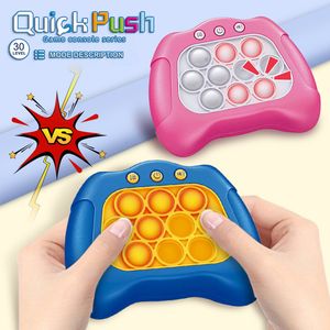 Jouet de décompression Original Quick Push Game Pop Up Fidget Bubble Electronic Pop Game Light Anti-stress Toys pour adulte enfant cadeau avec boîte 230826