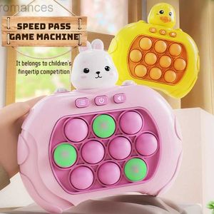 Décompression Toy Pop Light Fidget Game Push Push Bubble Game Giche Toys Boys Garçons Filles Anti-Stress Toys avec LED Game Machine Soulage les jouets Stress D240424