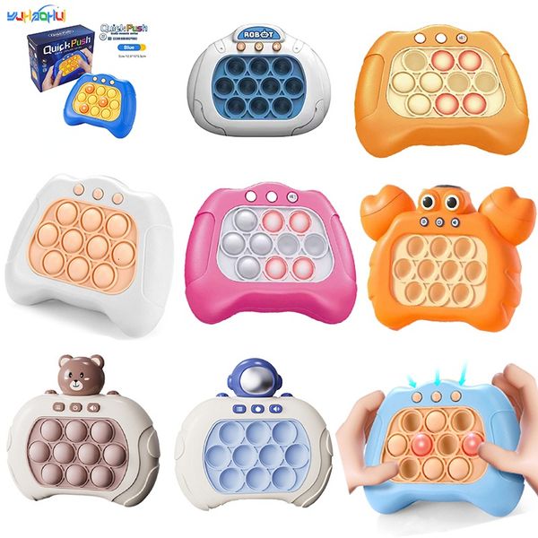 Jouet de décompression Pop Quick Push Bubbles Jeu Console Série Jouets Drôle Whac-A-Mole Jouets pour Enfants Garçons et Filles Adulte Fidget Anti Stress Jouets 230608