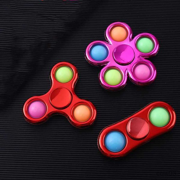 El juguete de descompresión aparece hoyuelo simple su juguete empuja la burbuja yema del dedo mano spinner sensorial antiestrés alivio de la ansiedad para niños adultos R230712