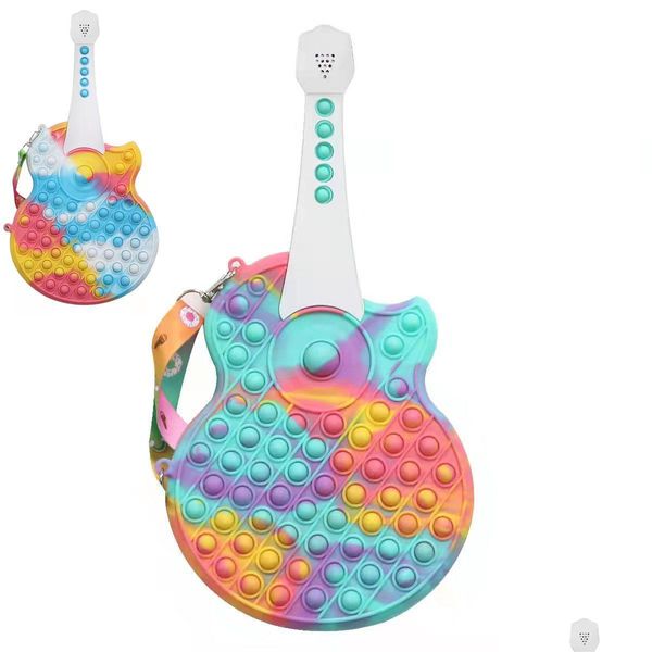 Produits de jouets de décompression Fidget Sac Sile Portefeuille Guitare Piano Mtifonction Bande Musique Bandoulière Enfants Éducatifs Drop Livraison Dhjnv