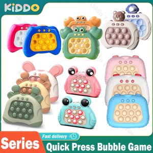 Decompression Toy Push Pop Game Machine Quick Press Bubble Fidget Sensory Toys Whack A Mole Music Bubble Squeeze Stress Relief Toy For Kids Adult 230826