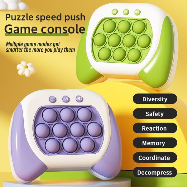 Jouet de décompression Jeu de poussée rapide Électronique Pop Light Up Jeu pour enfants Push Puzzle Pop Sensory Fidget Toy Puzzle Fidget Game Toys 230809