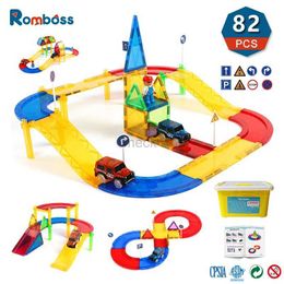 Decompressie speelgoed Romboss Orbit Magnetic Childrens Toys Plastic Materiaal Lichtgewicht Track Splicing Magnetic Kid Toy Childrens Birthday Gifts 240413