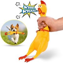 Juguete de descompresión Screaming Chicken Squeeze Sound Pets Dog s Product Shrilling Tool Squeak Vent Funny Cute Cartoon 221129