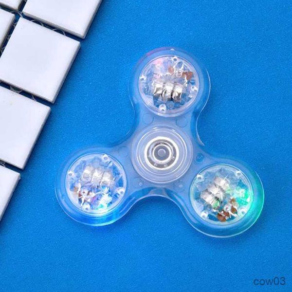 Jouet de décompression Sensory Hand Spinner Clignotant Glowing Spinner Interactive Fingertip Toy pour Hommes Femmes ADD Stress Release R230712