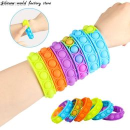 Décompression jouet silicone world pops bulles bracelet bracelet stress relief jouet anti-stress soulage