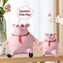 Decompressiespeelgoed Squeeze Pink Pigs Antistress Leuke dieren Lovely Piggy Doll Stress Relief Children Gifts 230821