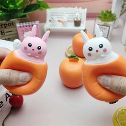Décompression Toy Squelt Toy Carrot Rabbit Cup Fidget Toy Rabbit soulage le stress Sensory Toy Autisme Enfants Adult Anxiété Hyperactivité Trouble Party