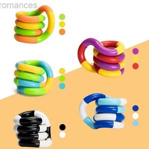 Decompressie speelgoed Twisted Ring Magic Figet Magic Trick Rope Creative Diy Winding Leisure Education Stress Relief for Kid Xmas Toy Random Send D240424