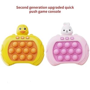 Decompressie Toy Upgraded Pop Light en Quick Push Game Fidget Toys For Kids Adult Anti Stress Relief Sensory Boys Girls Fun Games Gifts L230821