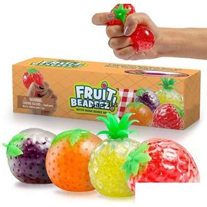 Decompressie Toy Vent Vent Fruit Bead Hand Play Series van transparante kralen Drop levering Toys Gifts Nieuwheid Gag Dh8ld