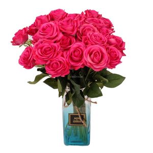 D￩coration fleur artificielle rose fausse verdure florale bouquet de mariage ￠ la maison d￩coration de f￪te du bureau ￠ la maison