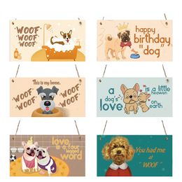 Deko-Hundegeschenk der Liebe, Holzschild zum Aufhängen, dekorative Plaketten, Holzschilder für Hundehaus-Dekoration, Wohnzimmer-Dekoration