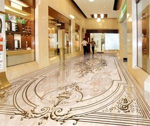 Decor muurschildering behang ruimte high-end Europese stijl jade relief 3D-vloer muurschildering behang eenvoudig en mooi behang