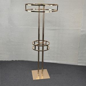 décor Nouveau Style Électronique Plaqué Fleur Rack Or Arc Stand Route Plomb De Mariage Pièce Maîtresse Fleur Rack Pour Événement Fête Décoration imake643