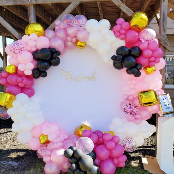 Décor Portable ballon stands fleur support cadre anneau floral support pour photo toile de fond mariage ballon arc fête événements banne imak453