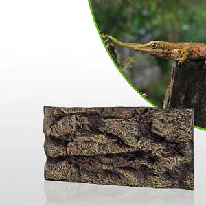 Decoración Caja de reptiles Fondo de paisajismo Patrón de roca de espuma Gecko Lagarto Tortuga Tarántula Rana Vivarium Decoración de terrario duradera