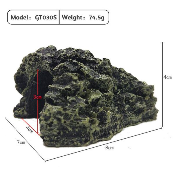 Decoración Suministros para reptiles Plataforma de secado de tortugas Plataformas de escalada para mascotas Rocalla de tortuga Secado de espalda Anfibios Plataforma de lagarto Cueva con orificio