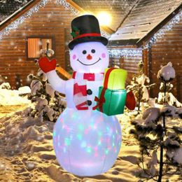 Décoration 1,5m Christmas gonflable Snowman intégrée Couleur Rotation LED LEDS ORNAMENT PARTIE DE VOTRE ANNÉE ANNÉ