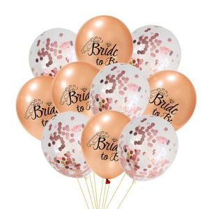 Decoratie 10/15 stuks Rose Gold Bruid Ballonnen Bachelorette Decoratie Ballon Bruid Tot Bruidsdouche Benodigdheden Bruiloft