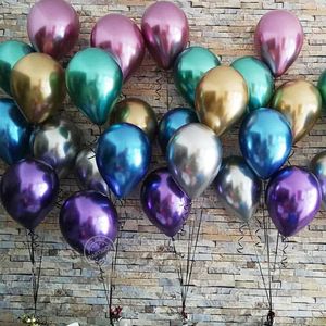 Decoratie 10 stuks metalen ballonnen dikke metallic kleuren luchtballen globos verjaardag decor