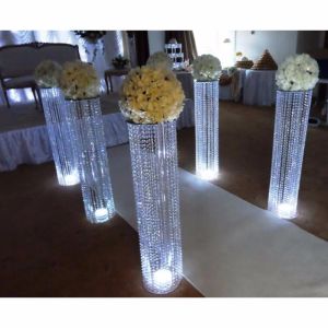 decoración 110 cm de alto oro plata soporte de flores centros de bodas centros de mesa de cristal para la decoración de la mesa de la boda pilares imake226 LL