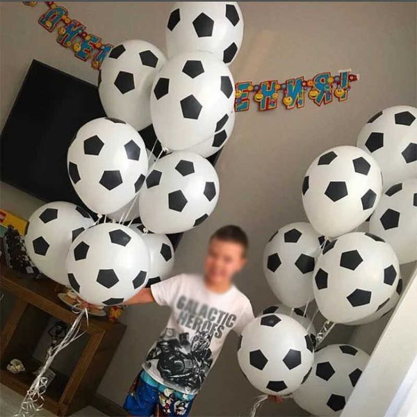 Decoración 15 Uds Globos de fútbol Globo de fútbol negro verde niño Decoración de cumpleaños deportes Meet decoraciones Globos