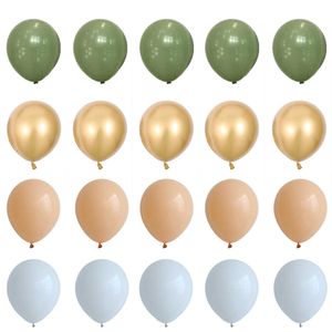 Décoration 20 / 40pcs 10 pouces Green Skin Couleur Ballon Vintage Green Platinum Ball Baby Shower Wedding Jungle Jungle Decoratio R230812