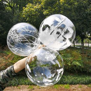 Decoratie 20-inch hoge transparante verenvoeten bedrukt balarrangement ballondecoratie verjaardag