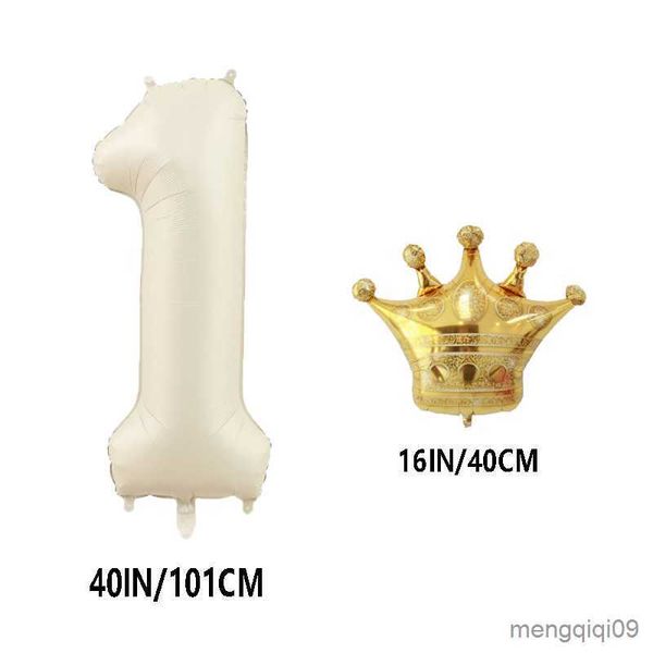 Decoración 2pcs/Pack Cream Digital Crown Film Anniversary Anniversary Anniversary R230811