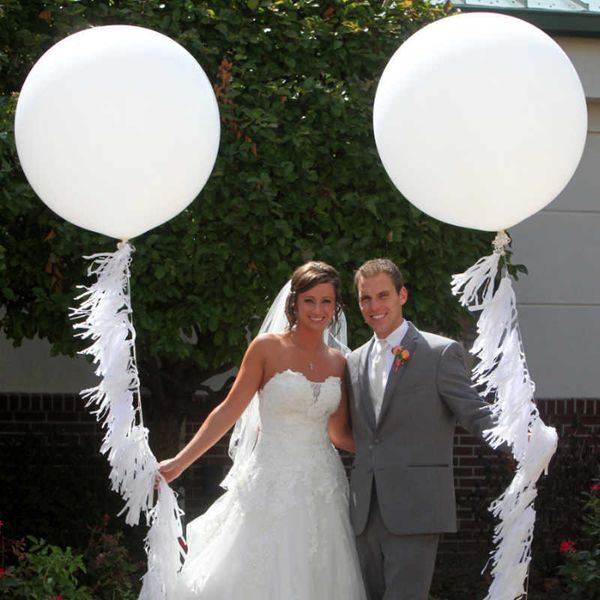 Decoración 5/10/12/18/24/36 pulgadas globo blanco puro mate decoración de globos grandes para decoración de cumpleaños boda suministros de baño para bebé