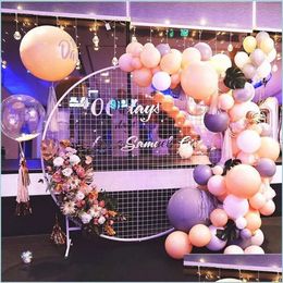 Décoration 58/78 cm Ballon Party Birthday Ring Garland Stand White Christmas Courcle Cerce pour le mariage Arc Arc Foil Déco Dhccd