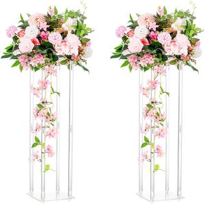 Support de socle en acrylique pour décoration, centres de table de mariage, colonne transparente, support de fleurs, grands Vases à fleurs pour centres de table